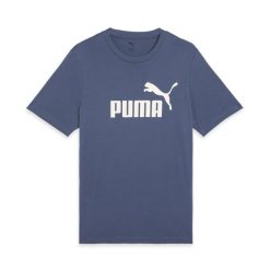 Męska koszulka ESS z logo No. 1 PUMA. Niebieskie t-shirty sportowe męskie Puma, m, z gumy, bez ramiączek, do biegania. W wyprzedaży za 64.00 zł.