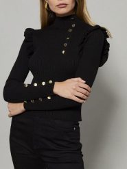 Milan Kiss Koszulka w kolorze czarnym rozmiar: M. Czarne bluzki damskie Milan Kiss, m, bez wzorów, ze splotem, bez kołnierzyka, bez ramiączek. Za 113.99 zł.