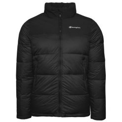Kurtka turystyczna męska Down Jacket. Białe kurtki męskie CHAMPION, na zimę, m, bez wzorów, z materiału, eleganckie, z kapturem. Za 466.15 zł.