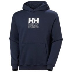 Bluza z kapturem Helly Hansen Fleece Graphic. Niebieskie bluzy z kapturem męskie Helly Hansen, m, z bawełny. Za 357.40 zł.