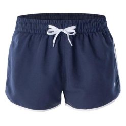 Spodenki Damskie Canadian II. Niebieskie szorty damskie MARTES, bez wzorów, z materiału. Za 58.99 zł.