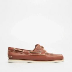 TIMBERLAND CLASSIC BOAT BOAT SHOE Mokasyny męskie. Brązowe mokasyny męskie Timberland, na lato, z gumy. Za 599.99 zł.