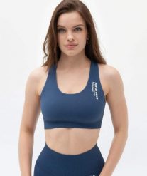 Biustonosz sportowy Seamless Super Strong - Niebieski. Niebieskie biustonosze sportowe damskie JOY STUDIO, bez wzorów, z dzianiny. Za 124.00 zł.