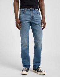 MESKIE SPODNIE LEE BROOKLYN STRAIGHT TRUE 112371078. Spodnie materiałowe męskie Lee, bez wzorów, z jeansu. Za 219.99 zł.