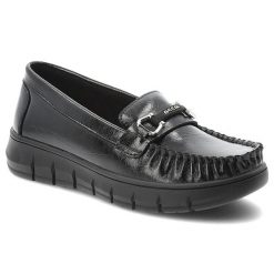 Mokasyny damskie Vinceza, cholewka ze skóry naturalnej o delikatnie połyskującym wykończeniu wsuwany fason zabudowany przód z charakterystycznym mars. Czarne mokasyny damskie VINCEZA, ze skóry. Za 159.00 zł.