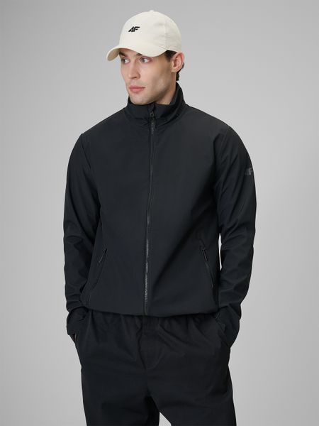 4F Kurtka softshell wiatroodporna membrana 5000 męska - czarna S. Czarne kurtki softshell damskie 4f, m, bez wzorów, z softshellu, bez kaptura. Za 199.99 zł.