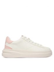 Guess Sneakersy FLJE14 LEA12 Biały. Białe bluzy z kapturem damskie Guess, ze skóry. Za 319.99 zł.