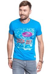 JACK & JONES T SHIRT LEARN TEE 1208823. Niebieskie t-shirty męskie Jack & Jones, m, bez wzorów, bez kołnierzyka. W wyprzedaży za 39.99 zł.
