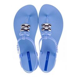 Dużone Sandały Klasy Ipanema Damskie. Niebieskie sandały damskie Ipanema, bez wzorów, z materiału, bez obcasa. Za 190.99 zł.