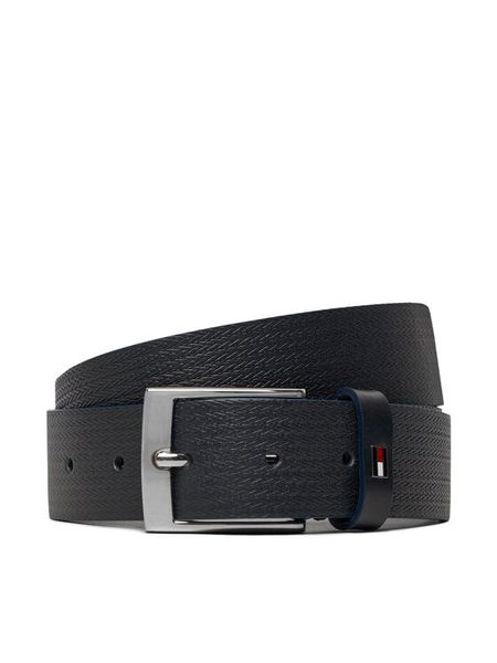 Tommy Hilfiger Pasek Męski AM0AM13015 Niebieski. Niebieskie paski męskie Tommy Hilfiger, bez wzorów, ze skóry. Za 149.99 zł.