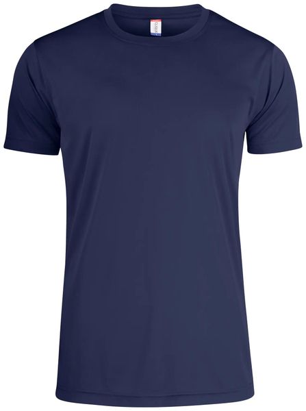 Clique Basic Active-T męski T-shirt 100% poliester – dark navy. Niebieskie t-shirty damskie CLIQUE, m, bez wzorów, z dzianiny, bez kołnierzyka. Za 86.93 zł.