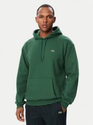 Lacoste Bluza SH8863 Zielony Regular Fit. Zielone bluzy bez kaptura męskie Lacoste, m, z bawełny. Za 639.99 zł.