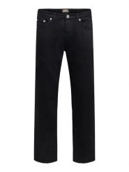 ONLY & SONS Dżinsy - Straight fit - w kolorze czarnym rozmiar: W33/L32. Czarne jeansy męskie Only & Sons. Za 109.95 zł.