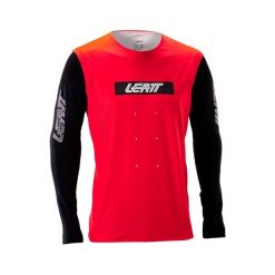 Koszulka rowerowa LEATT Jersey MTB Gravity 8.0. Czerwone t-shirty sportowe męskie LEATT, l, z dzianiny, bez ramiączek, rowerowe. Za 449.00 zł.