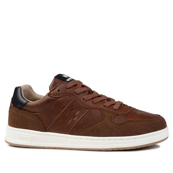 Buty męskie sportowe do chodzenia Wrangler RUSTY MEN LOW. Brązowe buty sportowe na co dzień męskie Wrangler, z gumy, bez zapięcia, trekkingowe. Za 239.00 zł.