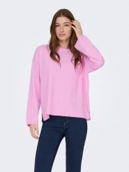 ONLY Sweter w kolorze jasnoróżowym rozmiar: XS. Różowe swetry klasyczne damskie Only, s, z materiału, bez kołnierzyka. Za 69.99 zł.