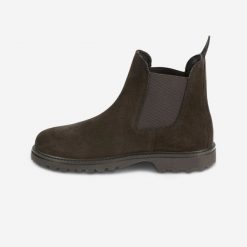Sztyblety jeździeckie FOUGANZA Sentier. Brązowe sztyblety męskie FOUGANZA, z materiału, przed kostkę, bez zapięcia. Za 179.99 zł.
