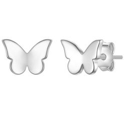 Glanzstücke München Kolczyki Motyl z Srebra Sterling w srebrze z 1 ct Damski. Szare kolczyki damskie Glanzstücke München, srebrne, na sztyftcie. Za 129.99 zł.