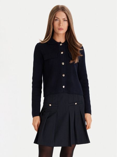 Morgan Kardigan 252-MIMDIE Granatowy Regular Fit. Niebieskie kardigany damskie Morgan, xl, bez wzorów, z syntetyku. Za 329.99 zł.