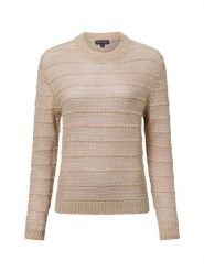 Franco Callegari sweter z dzianiny lnianej Kobiety len beżowy, M. Brązowe swetry klasyczne damskie Franco Callegari, m, z dzianiny, bez kołnierzyka. Za 249.95 zł.