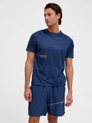 Koszulka Hummel Court AOP. Niebieskie t-shirty damskie HUMMEL, s, bez wzorów, z poliamidu, bez kołnierzyka. Za 101.00 zł.
