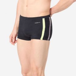 Bokserki pływackie męskie Nabaiji Negombo. Czarne kąpielówki męskie NABAIJI, l, bez wzorów, z elastanu, do pływania. Za 59.99 zł.