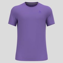 Koszulka z krótkim rękawem trekkingowa męska Odlo T-shirt F-DRY. Fioletowe t-shirty męskie Odlo, m, bez wzorów, bez kołnierzyka. W wyprzedaży za 215.99 zł.