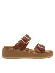 Pikolinos Klapki W9D-1505 Brązowy. Brązowe klapki damskie Pikolinos, bez wzorów, ze skóry, bez obcasa. Za 429.99 zł.