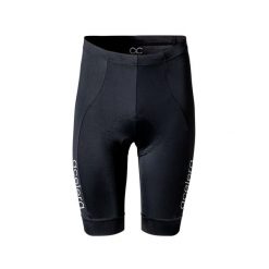 Krótkie spodenki kolarskie do kolarstwa górskiego. Czarne szorty męskie ACELERA, bez wzorów, sportowe. W wyprzedaży za 118.40 zł.