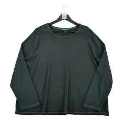 Second life - Lauren Ralph Lauren długi rękaw koszulka damska - Jak nowy. Czarne t-shirty damskie Ralph Lauren, l, bez wzorów, z materiału, bez kołnierzyka. Za 106.46 zł.