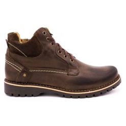 KOMODO Buty męskie ocieplane śniegowce 885 brązowe. Brązowe buty zimowe męskie ze skóry, bez zapięcia. Za 453.66 zł.