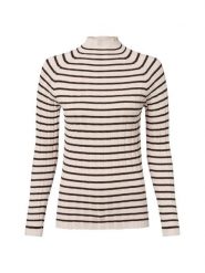 Marie Lund Sweter Kobiety wiskoza beżowy, S. Brązowe golfy damskie Marie Lund, s, bez wzorów, z dzianiny, bez ramiączek. Za 159.95 zł.