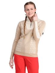 KARI TRAA Sweter w kolorze beżowym rozmiar: XS. Brązowe golfy damskie Kari Traa, xs, bez wzorów, bez ramiączek. Za 154.07 zł.