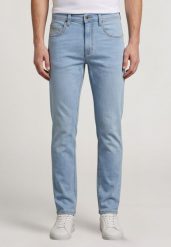 Męskie Spodnie Jeansowe Mustang Style Washington Straight Denim Blue 1017692 5000 401. Niebieskie spodnie materiałowe męskie Mustang, bez wzorów, z denimu. Za 179.99 zł.