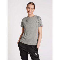 Koszulka damska Hummel Core Poly. Szare bluzki damskie HUMMEL, xs, bez wzorów, sportowe, bez kołnierzyka, bez ramiączek. Za 131.00 zł.