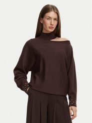 Marciano Guess Sweter G6BR13 Z1591 Brązowy Regular Fit. Brązowe swetry klasyczne damskie Marciano Guess, s, bez kołnierzyka. Za 589.99 zł.