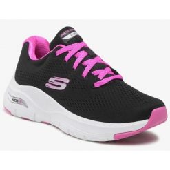 Buty Sportowe Damskie Skechers Arch Fit Wave. Czarne buty sportowe na co dzień damskie Skechers, bez wzorów, trekkingowe. Za 341.99 zł.