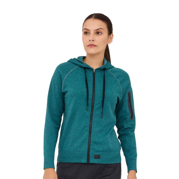 Bluza damska wełniana z kapturem Brubeck OUTDOOR MERINO. Zielone bluzy z kapturem damskie Brubeck, m, z elastanu. Za 399.00 zł.