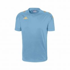 Koszulka Kappa Gianto. Niebieskie t-shirty sportowe męskie Kappa, l, z materiału, bez ramiączek, na fitness i siłownię. Za 190.00 zł.