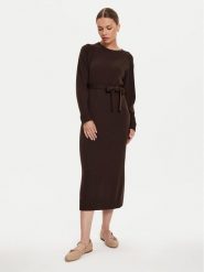 Max Mara Leisure Sukienka dzianinowa Scrivia 24263260 Brązowy Regular Fit. Brązowe sukienki damskie Max Mara Leisure, xl, bez wzorów, z dzianiny, bez kołnierzyka, bez ramiączek. Za 1,159.00 zł.