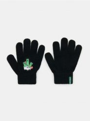 Rękawiczki z nadrukiem Minecraft - czarny. Czarne rękawiczki dziecięce Sinsay, bez ramiączek. Za 15.99 zł.
