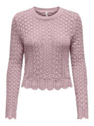 ONLY Sweter w kolorze jasnoróżowym rozmiar: XL. Różowe swetry klasyczne damskie Only, xl, bez kołnierzyka. Za 83.42 zł.