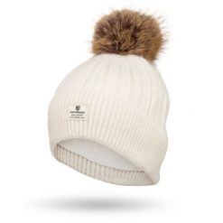 Czapka zimowa Peterson PTN HAT-09 biała. Białe czapki zimowe damskie Peterson, z futra. Za 37.99 zł.
