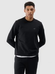 4F Bluza dresowa nierozpinana bez kaptura męska - czarna XL. Czarne bluzy bez kaptura męskie 4f, m, z bawełny. Za 129.99 zł.