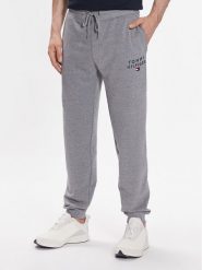 Tommy Hilfiger Spodnie dresowe UM0UM02880 Szary Regular Fit. Szare spodnie dresowe męskie Tommy Hilfiger, bez wzorów, z dresówki. Za 259.99 zł.