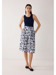 More & More Spódnica w kolorze granatowo-białym rozmiar: 36. Niebieskie spódniczki damskie MORE & MORE, bez wzorów, z tkaniny, midi. Za 152.98 zł.