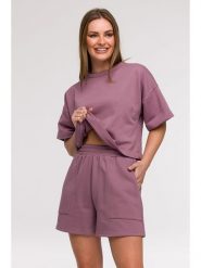 Be Wear Szorty dresowe w kolorze fioletowym rozmiar: L. Różowe szorty damskie Be Wear, bez wzorów, z dresówki. Za 158.10 zł.