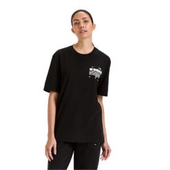 Koszulka DIADORA T-SHIRT SS MANIFESTO. Czarne t-shirty męskie Diadora, m, bez wzorów, bez kołnierzyka. Za 64.99 zł.