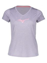 Mizuno Koszulka sportowa "Impulse Core" w kolorze lawendowym rozmiar: L. Różowe topy sportowe damskie Mizuno, l, bez wzorów, z materiału, bez ramiączek. Za 59.45 zł.
