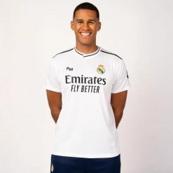 Koszulka kibica replika męska Premium Real Madryt 24-25. Białe t-shirty sportowe męskie Real Madrid, l, bez ramiączek, do piłki nożnej. W wyprzedaży za 194.21 zł.